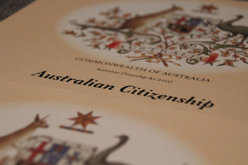 Australian Citizenship Certificate