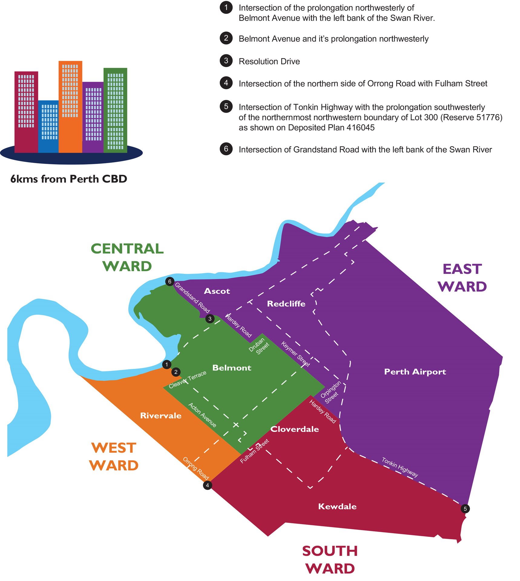 City of Belmont Ward Map