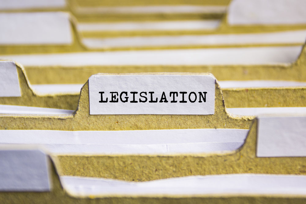 A file divider labeled as legislation.