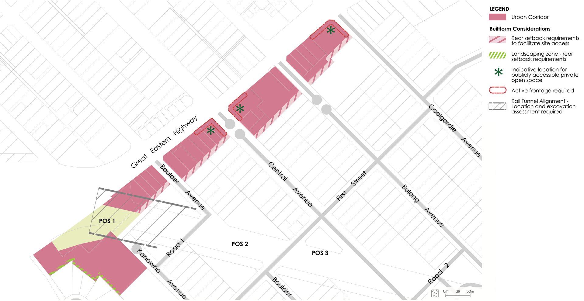 Urban Corridor Precinct Map