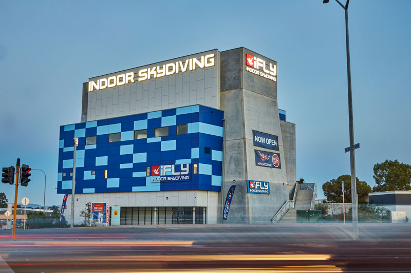 IFly Indoor Skydiving building from the outside