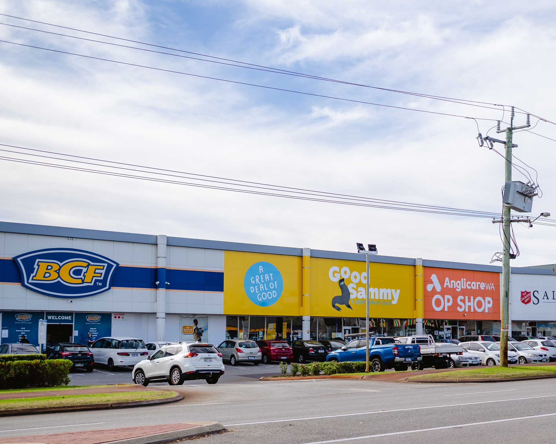 Shops in Belmont Business Park.