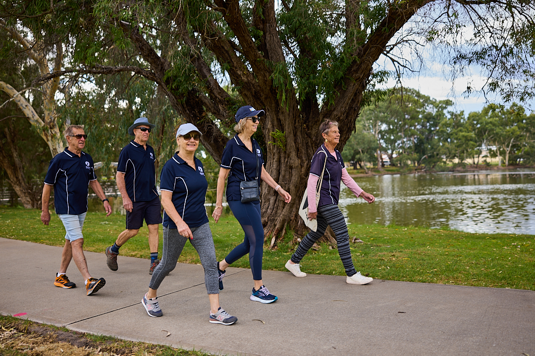 Walking group at Tomato Lake.