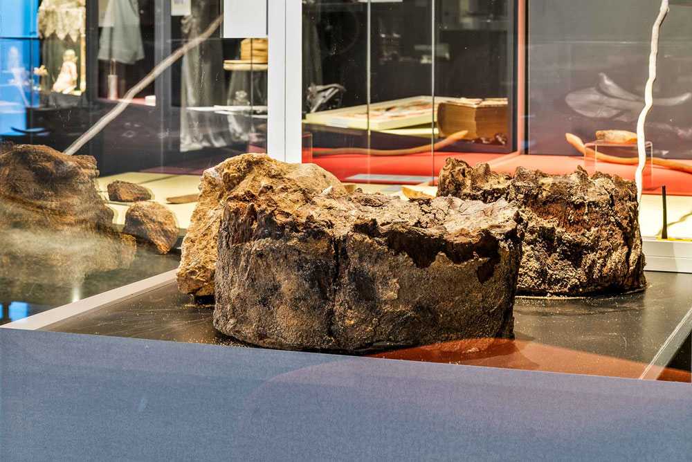 Hampton's Cheeses on display in the museum.