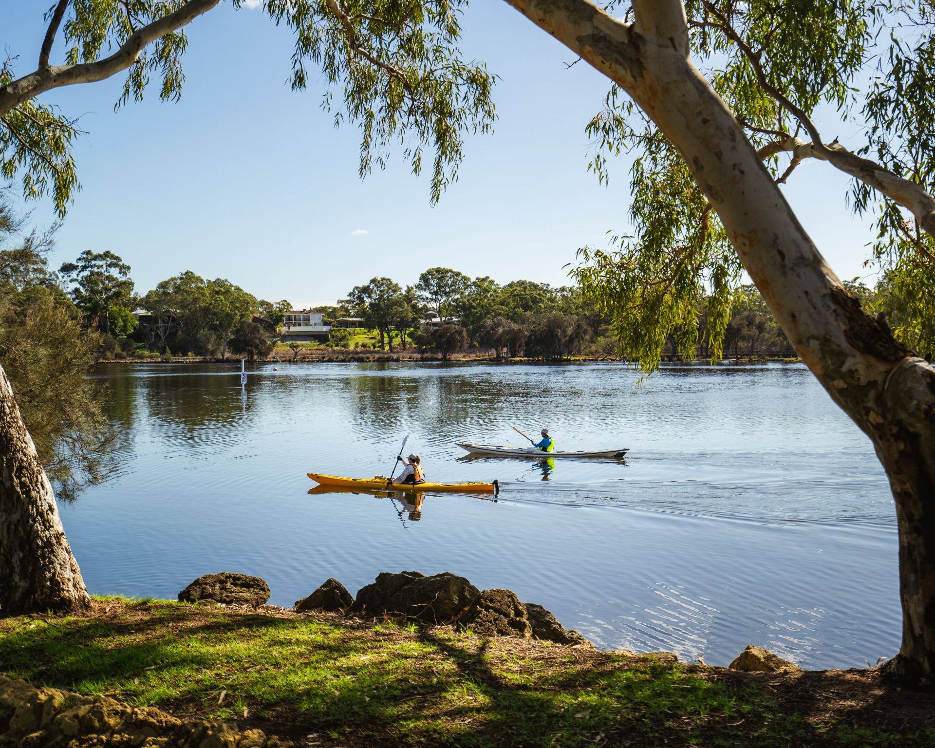 Kayakers at Garvey Park