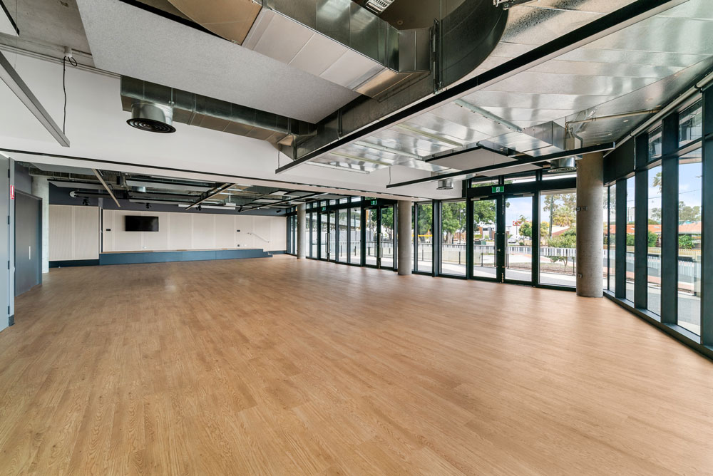 Empty Activity Hall inside Seniors Hub