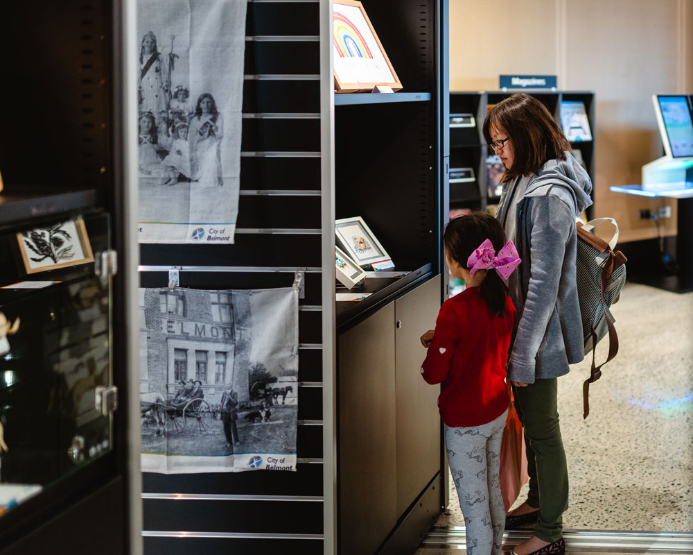 Mother and daughter browsing the Shop