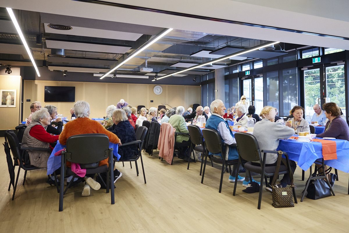 Empty Activity Hall inside Seniors Hub