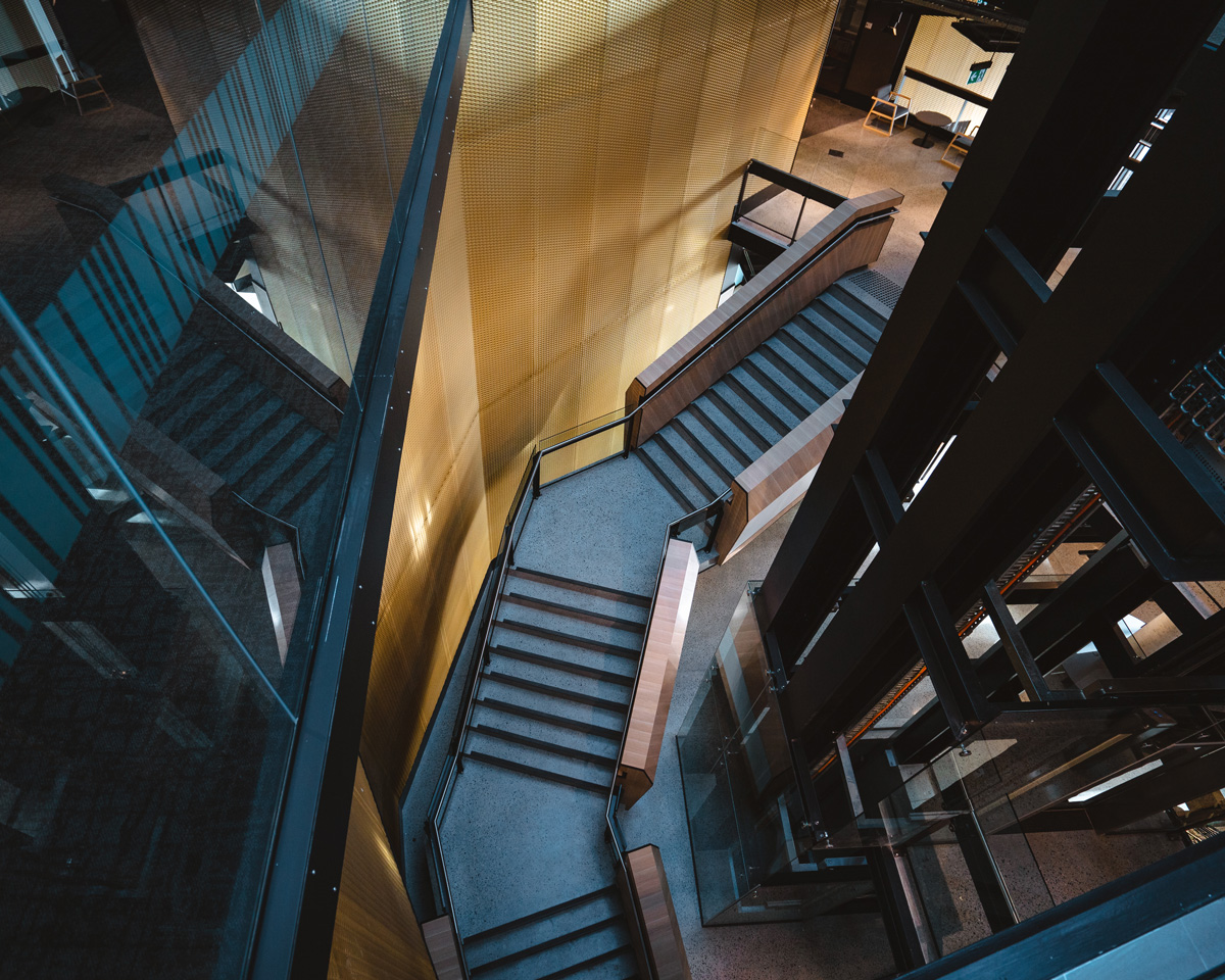 Floating staircase from above