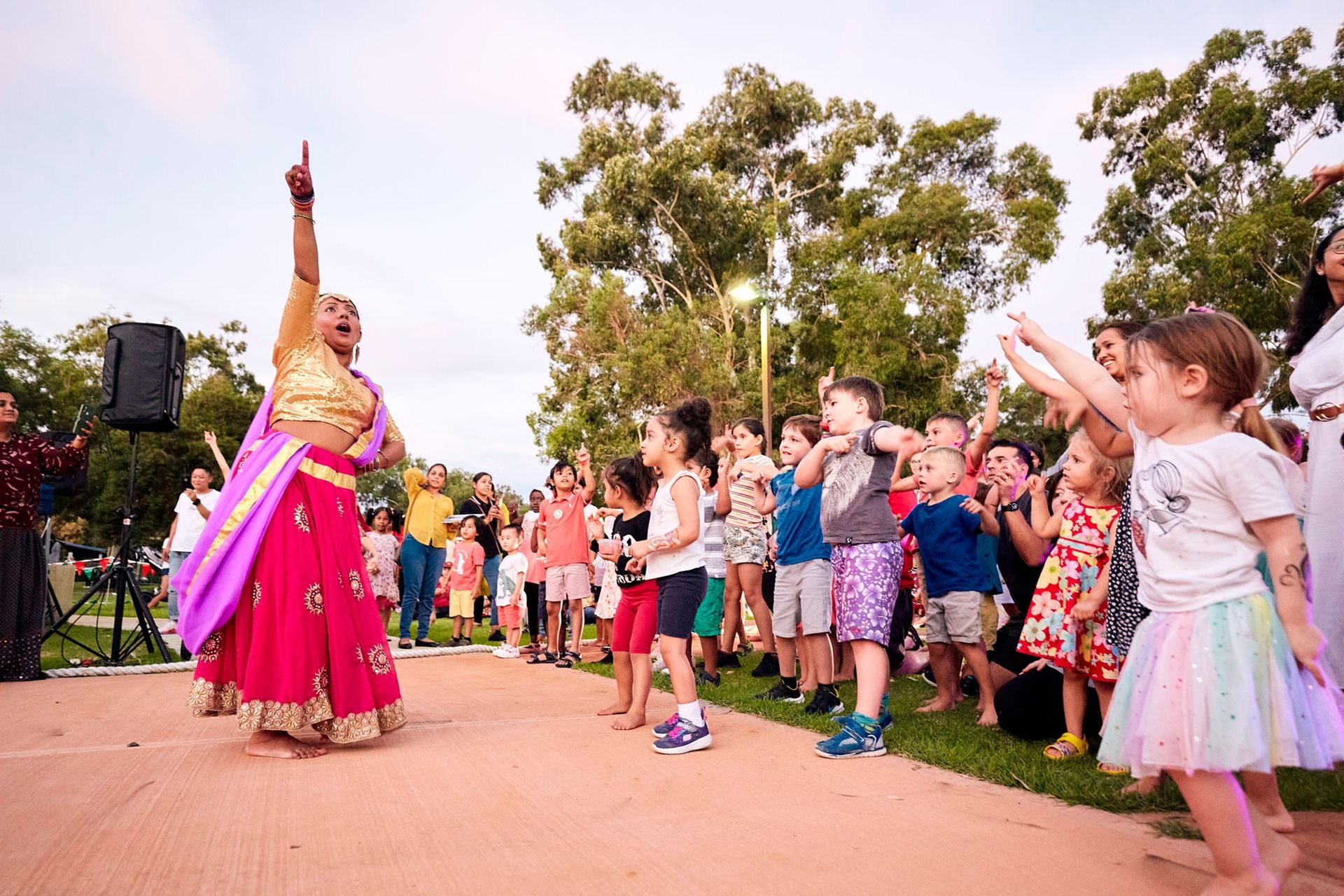 Dancing at Harmonise Cultural Festival at Tomato Lake