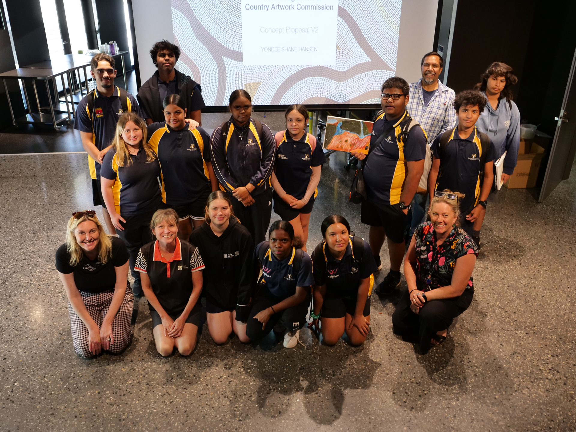 Belmont City College Students participating in the Acknowledgement of Country Workshop