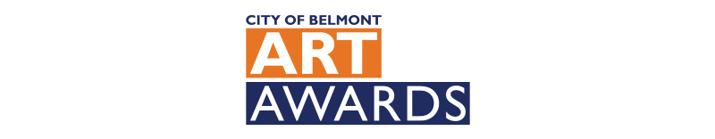 Oragne and navy logo reading City of Belmont Art Awards