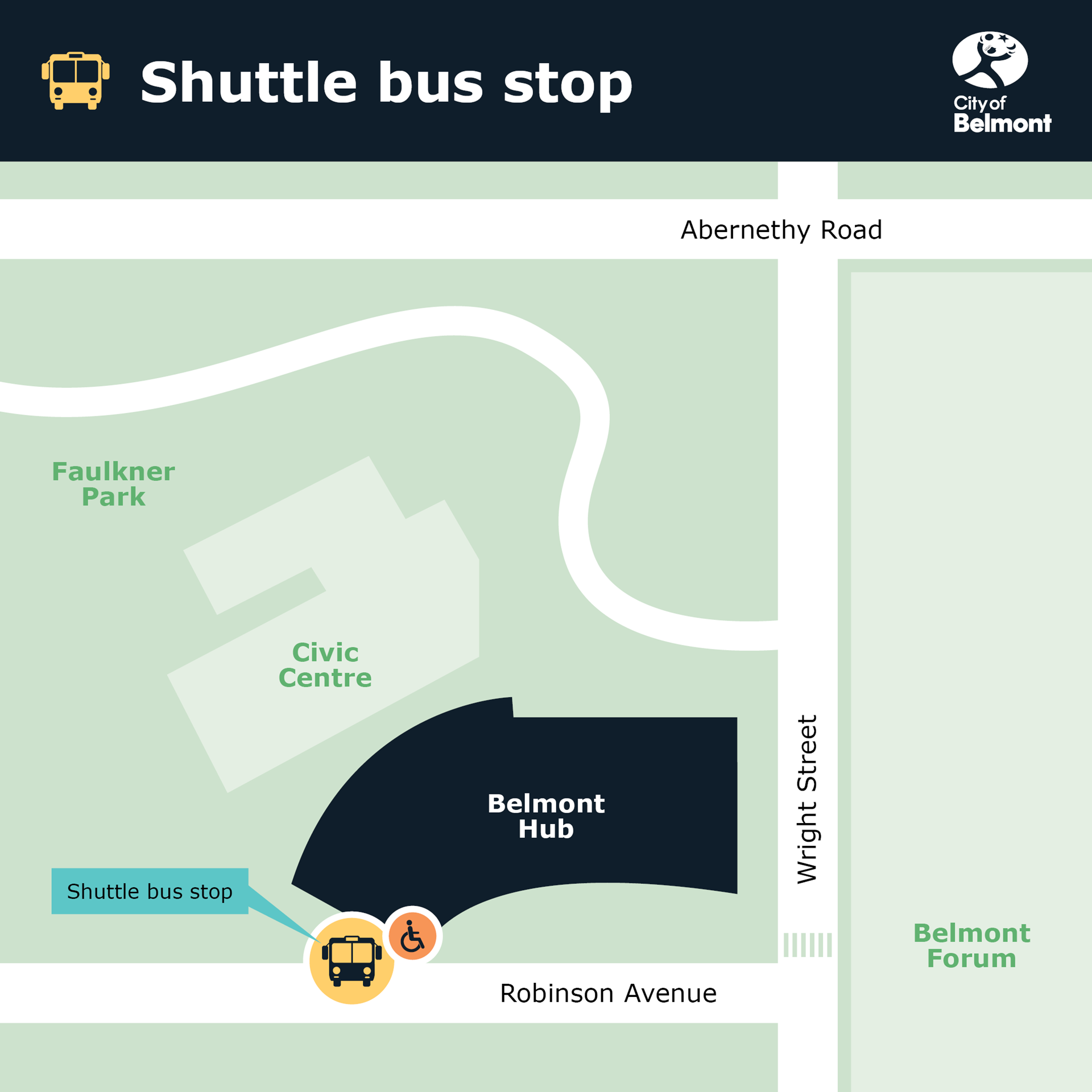 Shuttle bus pick up location