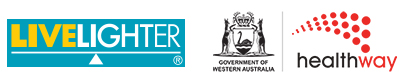 LiveLighter and Healthway logos