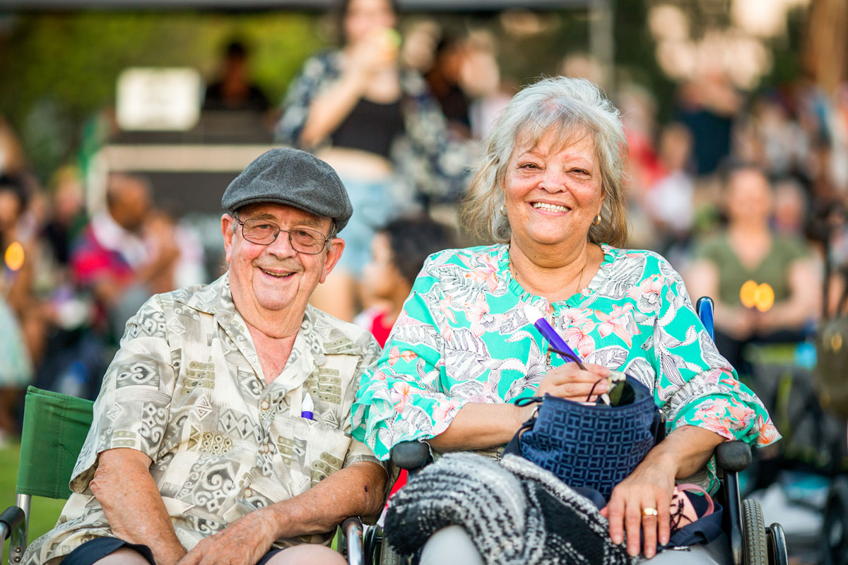 A pair of happy seniors.