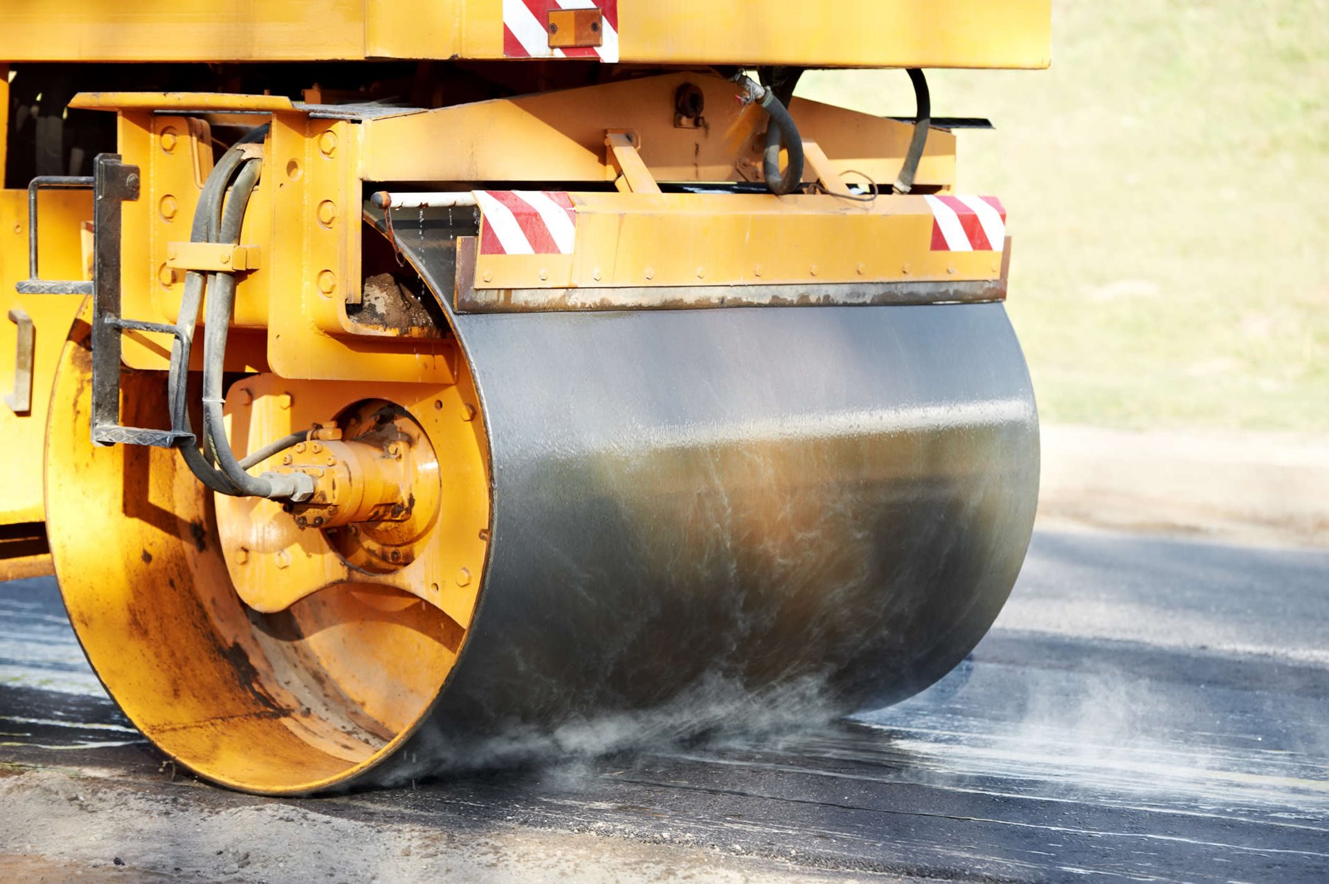 Vehicle conducting roadworks.