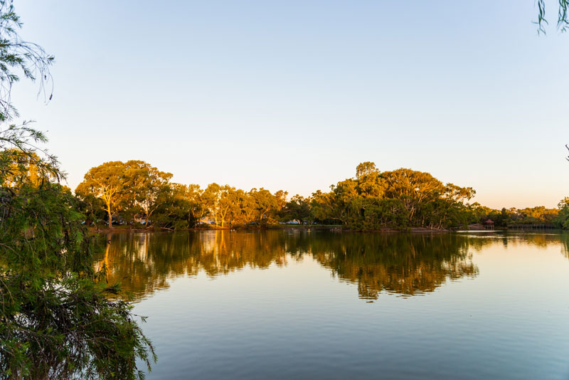 sunset at Tomato Lake in Kewdale